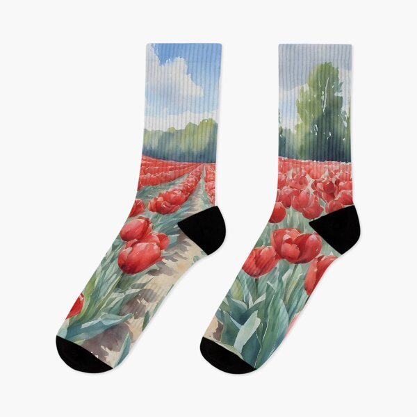 Item preview, Sea of Red: Tulip Farm Bloom designed and sold by HeartfulBloom.
