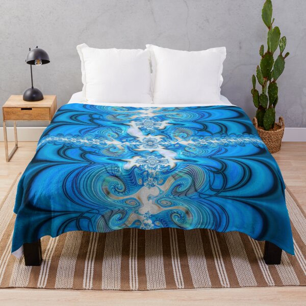 Item preview, Azure Cascade: A Frozen Fractal Flow designed and sold by bloorose.