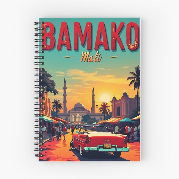 Artikelvorschau, Bamako Retro-Pop-Art | Lebendiges Stadtbild-Poster | Farbenfrohe Kunstwerke aus Mali | Markantes afrikanisches Stadtdesign | Moderne Kunst als Hommage an Bamako entworfen und verkauft von PaintedPixels01.