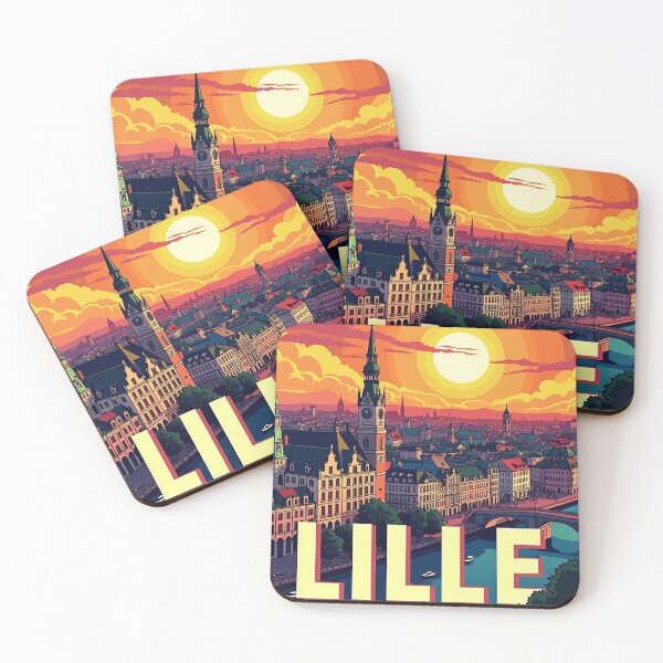 Item preview, Vibrant Lille France Pop Art Poster | Retro City Art | Bold Lille Artwork | Urban French Culture Poster | Retro Travel Print designed and sold by PaintedPixels01.