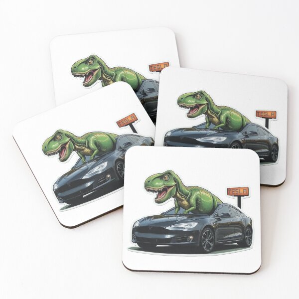 Item preview, Trending Now Design:T-Rex Parallel Parking a Tesla Falcon-Frequency Drop-Amalgramation Reloaded designed and sold by Imaginarium of Chaos falcon88 .