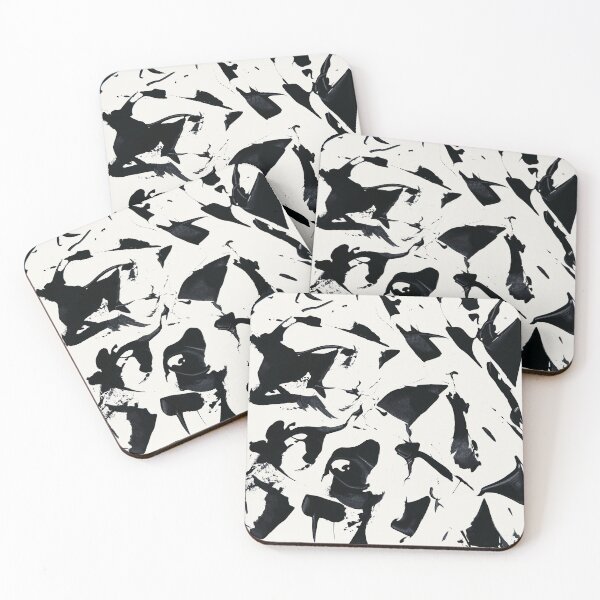 Item preview, Abstract Ink Marks in black and white  designed and sold by DesignsbyRoochita Studio.