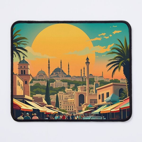 Item preview, Retro Algiers Travel Poster | Pop Art Cityscape | Vintage Algeria Wall Art | Colorful Algiers Skyline | Digital City Pop Art designed and sold by PaintedPixels01.