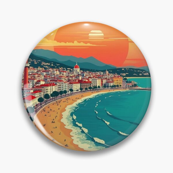 Item preview, San Sebastián Retro Poster | Digital Pop Art Print | Colorful Beach City Art | Vintage Spain Travel Wall Decor | Coastal Vibes Artwork designed and sold by PaintedPixels01.