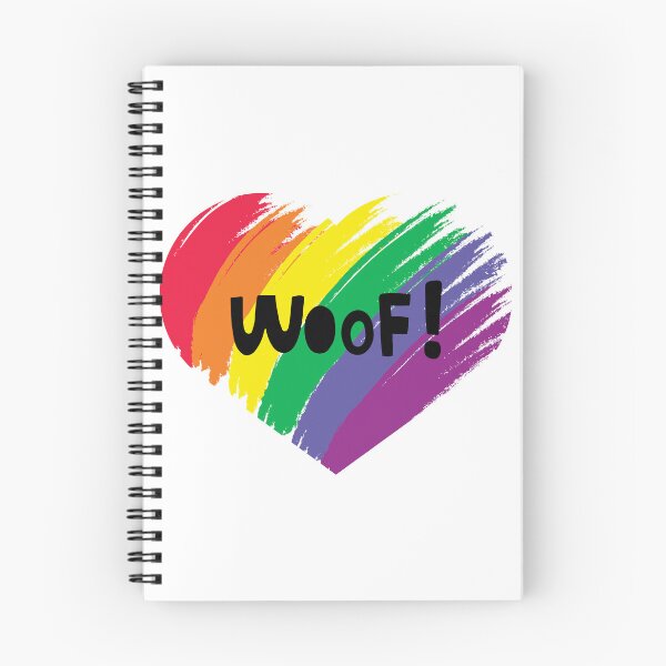 Item preview, Woof! PRIDE Heart – LGBTQ Rainbow Flag Dog Lover Design designed and sold by Fredster1966.