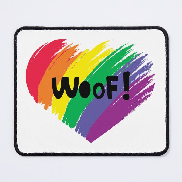 Item preview, Woof! PRIDE Heart – LGBTQ Rainbow Flag Dog Lover Design designed and sold by Fredster1966.