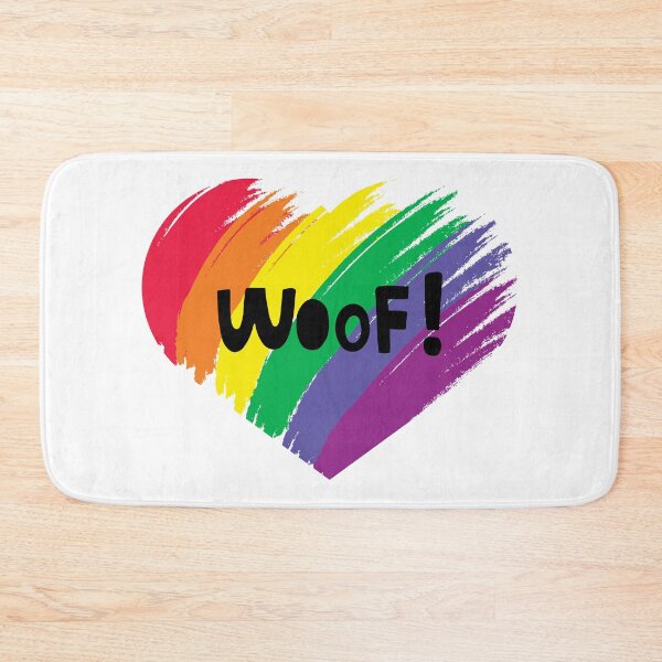 Item preview, Woof! PRIDE Heart – LGBTQ Rainbow Flag Dog Lover Design designed and sold by Fredster1966.