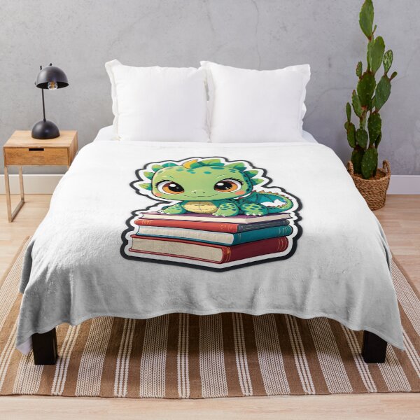 Item preview, Dragon with a stack of books for book lover, reader, teacher librarian designed and sold by AnimalMenagerie.