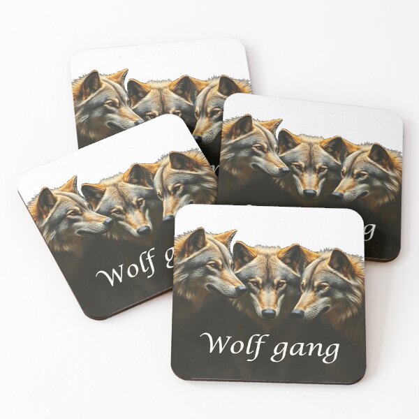Item preview, Fun Wolf gang Pun Wolves in a Gang quote or saying designed and sold by countrymouse.
