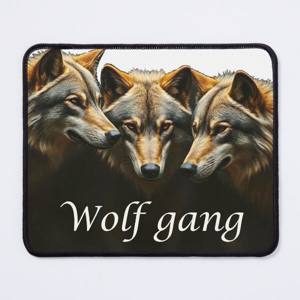 Item preview, Fun Wolf gang Pun Wolves in a Gang quote or saying designed and sold by countrymouse.