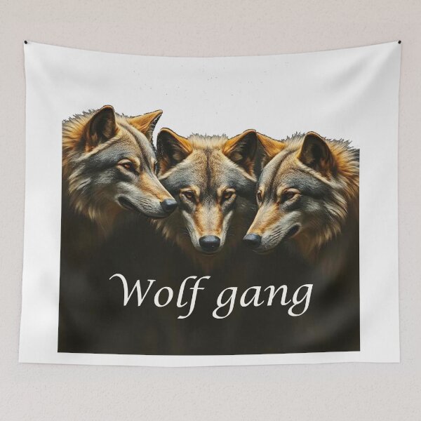 Item preview, Fun Wolf gang Pun Wolves in a Gang quote or saying designed and sold by countrymouse.