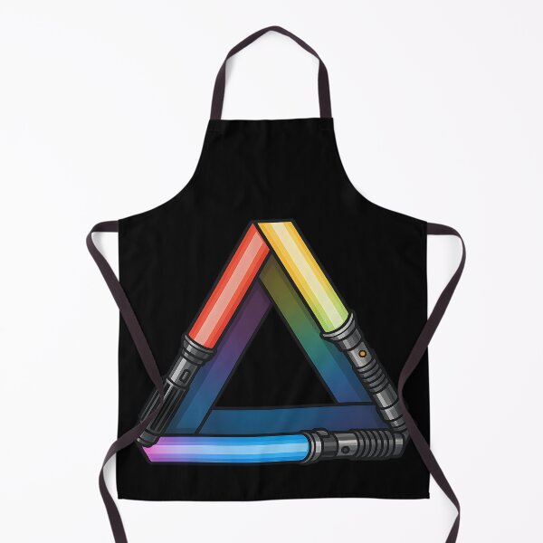 Item preview, Impossible Saber – Penrose Triangle Lightsaber Illusion | Rainbow Sci-Fi Sticker designed and sold by WAUZ.