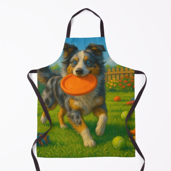 Item preview, Australian Shepherd Playing with Frisbee designed and sold by Pawprint Puzzle Studio.