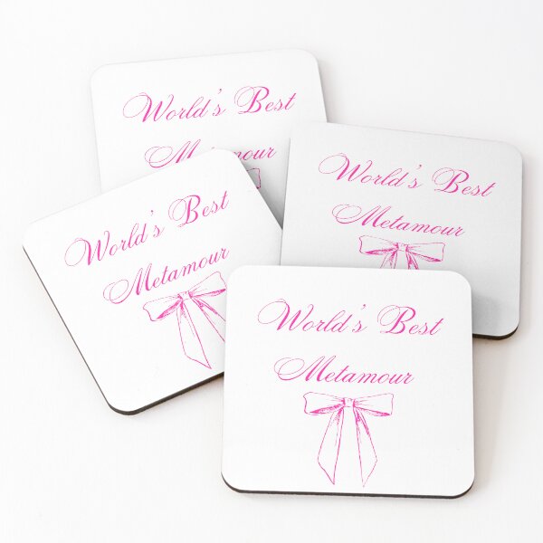 Item preview, World's Best Metamour - Pink Cursive with Bow  designed and sold by AngelicAdornments.