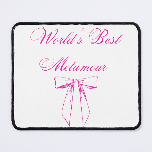 Item preview, World's Best Metamour - Pink Cursive with Bow  designed and sold by AngelicAdornments.