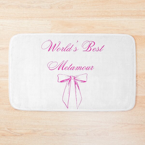 Item preview, World's Best Metamour - Pink Cursive with Bow  designed and sold by AngelicAdornments.