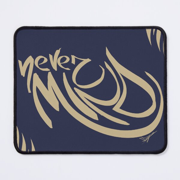 Item preview, Never Mind – Organic and minimalist typographic design designed and sold by DiegomsArt.