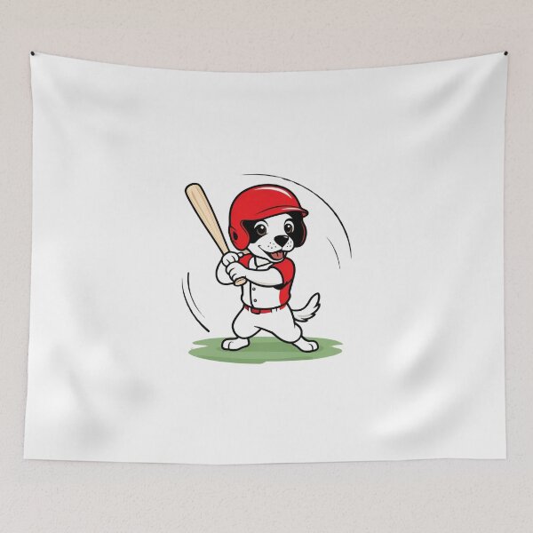 Item preview, Dog Playing Baseball designed and sold by Majestic Paws.