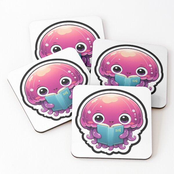 Item preview, Jellyfish reading a book for book lover, reader, teacher librarian designed and sold by AnimalMenagerie.