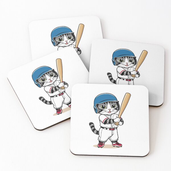 Item preview, Cat Playing Baseball designed and sold by Majestic Paws.