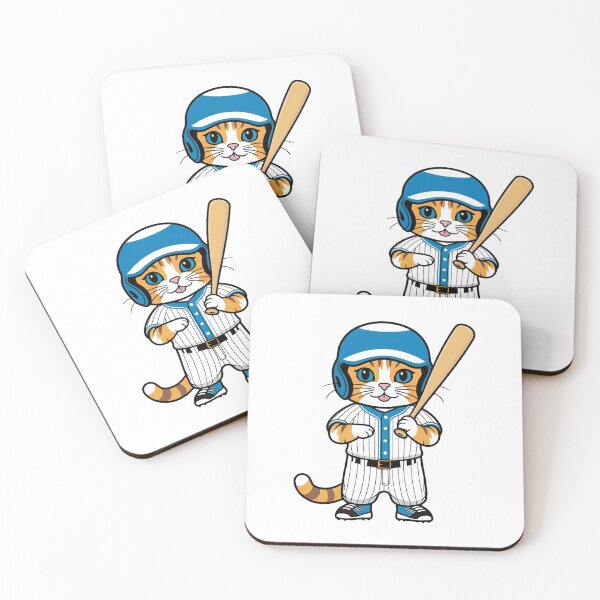 Item preview, Cat Playing Baseball designed and sold by Majestic Paws.