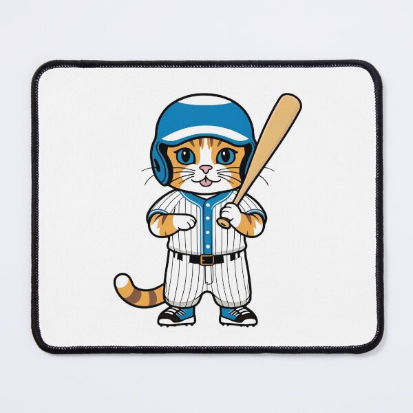 Item preview, Cat Playing Baseball designed and sold by Majestic Paws.