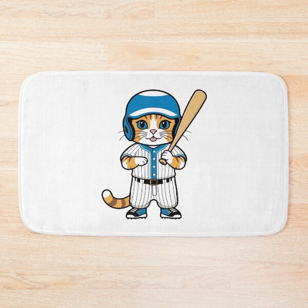Item preview, Cat Playing Baseball designed and sold by Majestic Paws.
