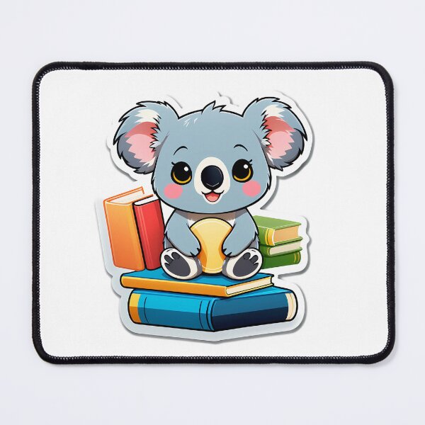 Item preview, Koala with a stack of books for book lover, reader, teacher librarian designed and sold by AnimalMenagerie.