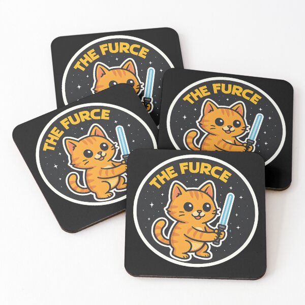 Item preview, The Furce is Strong – Lightsaber Cat Sticker designed and sold by WAUZ.