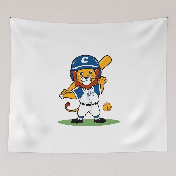 Item preview, Lion Playing Baseball designed and sold by Majestic Paws.