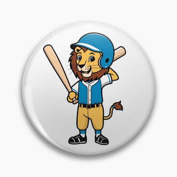 Item preview, Lion Playing Baseball designed and sold by Majestic Paws.