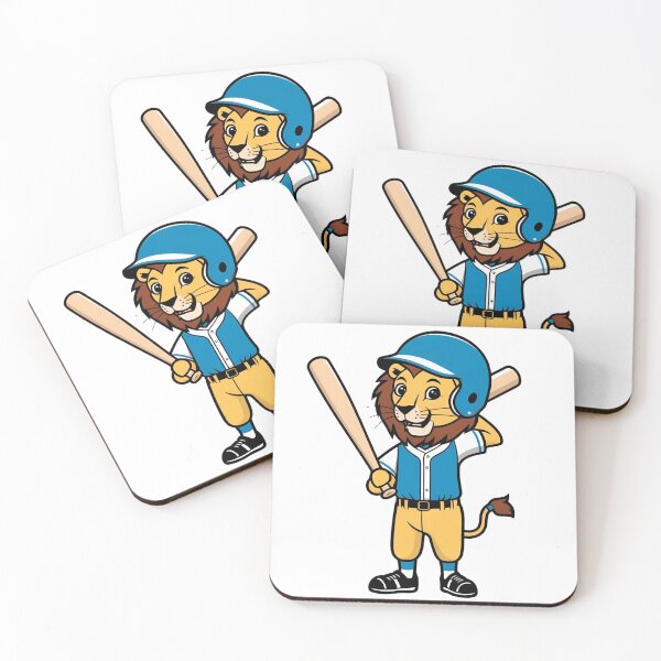 Item preview, Lion Playing Baseball designed and sold by Majestic Paws.