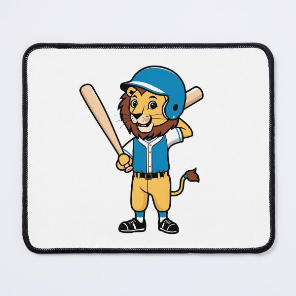 Item preview, Lion Playing Baseball designed and sold by Majestic Paws.