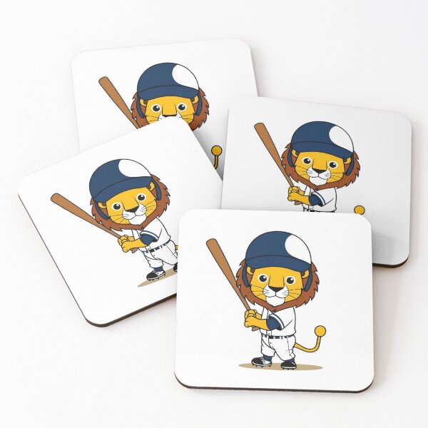 Item preview, Lion Playing Baseball designed and sold by Majestic Paws.