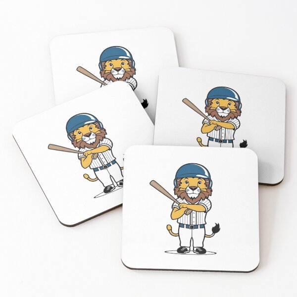 Item preview, Lion Playing Baseball designed and sold by Majestic Paws.