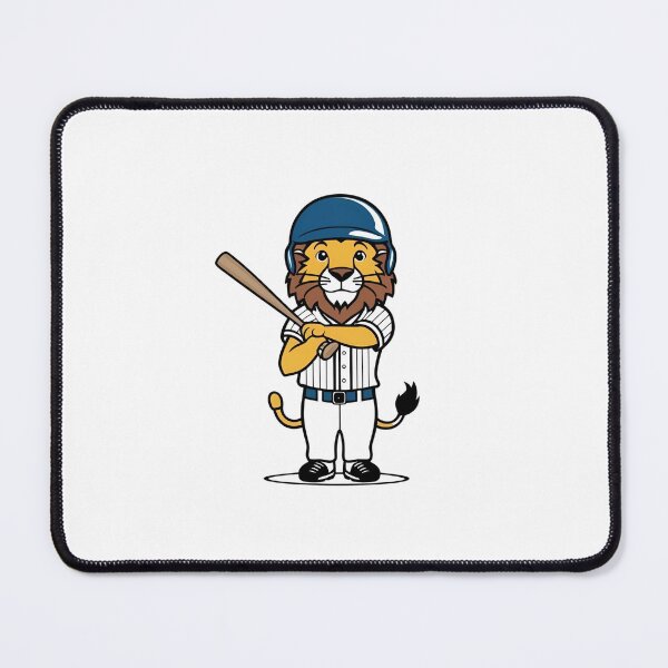 Item preview, Lion Playing Baseball designed and sold by Majestic Paws.