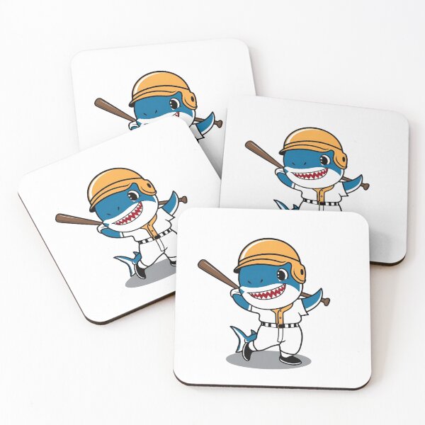 Item preview, Shark Playing Baseball designed and sold by Majestic Paws.