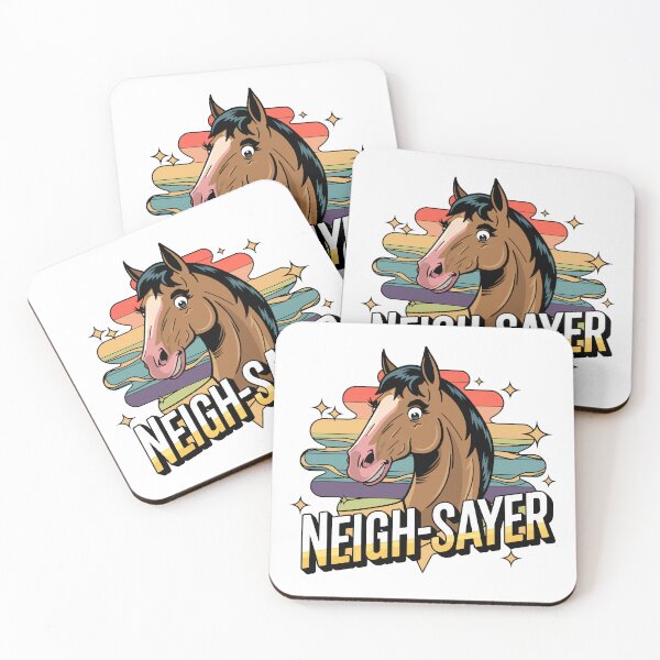 Item preview, Funny Horse Neigh-Sayer Retro Design designed and sold by WildlifeInc.