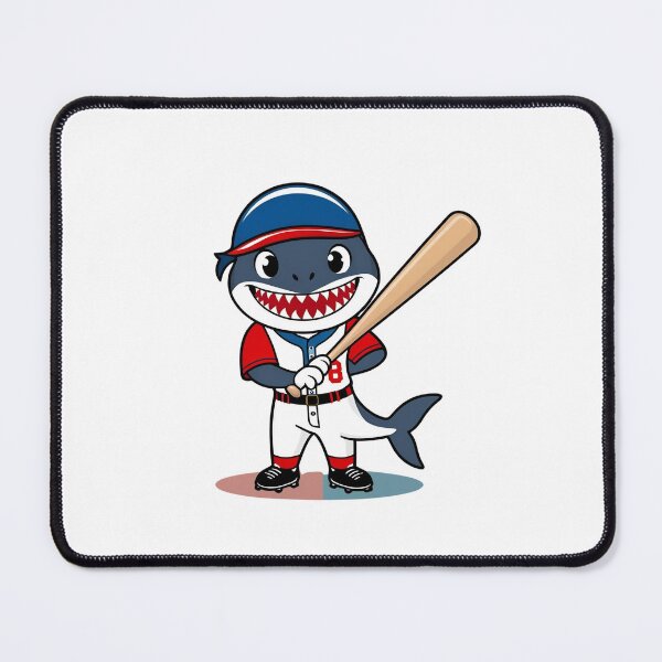 Item preview, Shark Playing Baseball designed and sold by Majestic Paws.