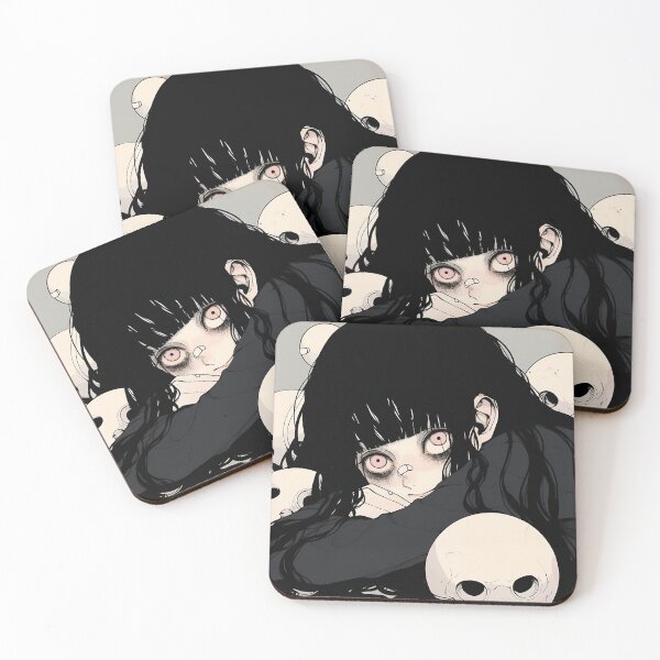 Item preview, Creepy Gothic Skull Anime Girl designed and sold by bubblegoth.