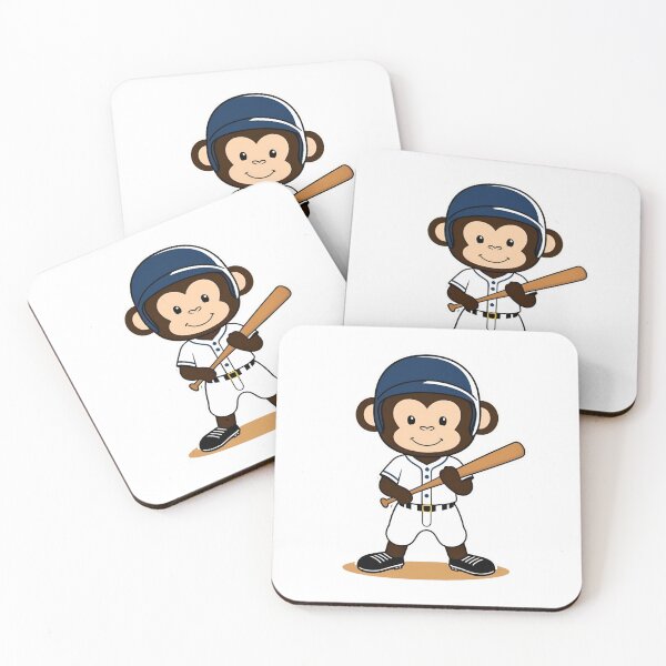 Item preview, Monkey Playing Baseball designed and sold by Majestic Paws.