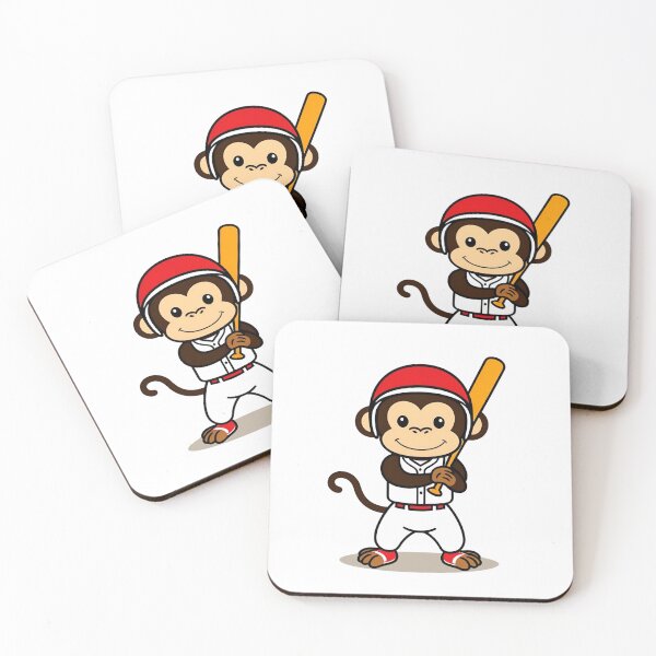 Item preview, Monkey Playing Baseball designed and sold by Majestic Paws.