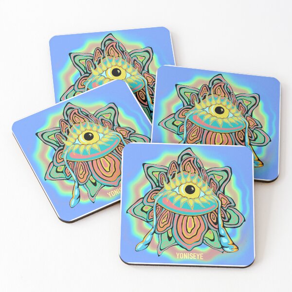 Item preview, Yoni Rainbow Flower Trip 3/6 (blue vignette) | Yonis Eye | Frisoli designed and sold by Alexandria Frisoli.