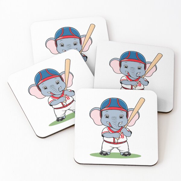 Item preview, Elephant Playing Baseball designed and sold by Majestic Paws.