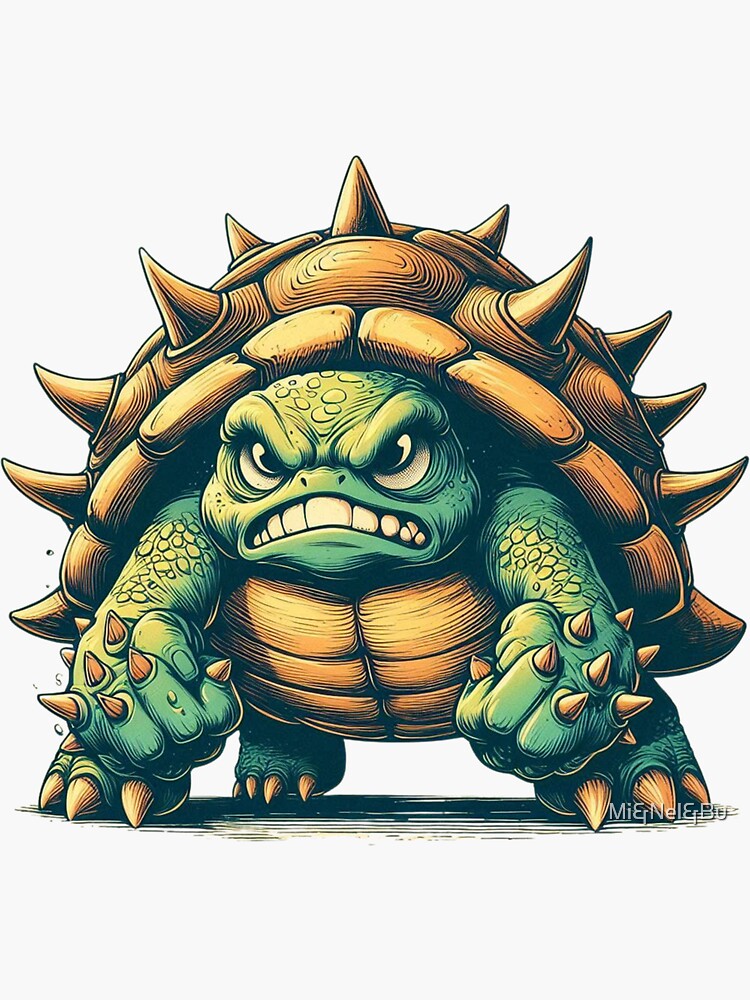 Spiked Fury Turtle Sticker