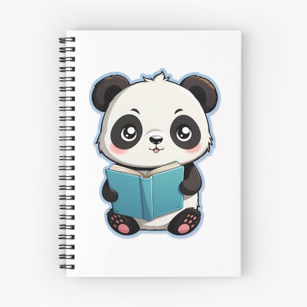 Item preview, Panda reading a  book for book lover, reader, teacher librarian designed and sold by AnimalMenagerie.