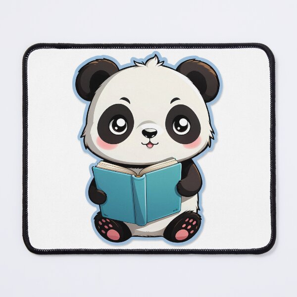 Item preview, Panda reading a  book for book lover, reader, teacher librarian designed and sold by AnimalMenagerie.