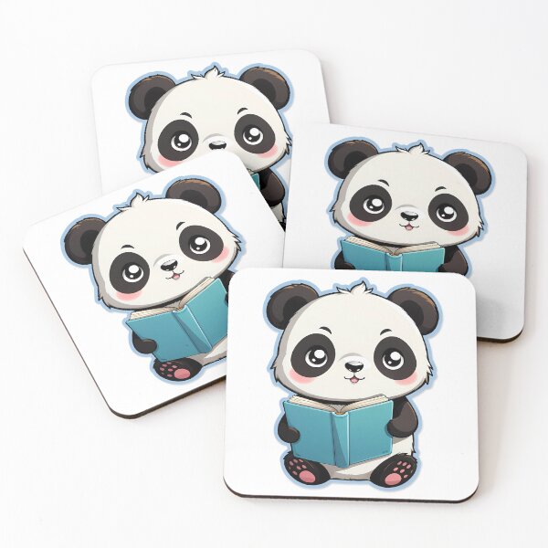 Item preview, Panda reading a  book for book lover, reader, teacher librarian designed and sold by AnimalMenagerie.