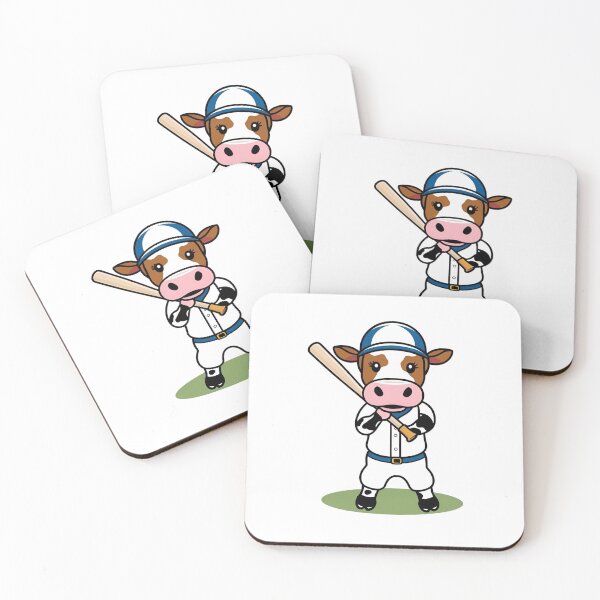 Item preview, Cow Playing Baseball designed and sold by Majestic Paws.