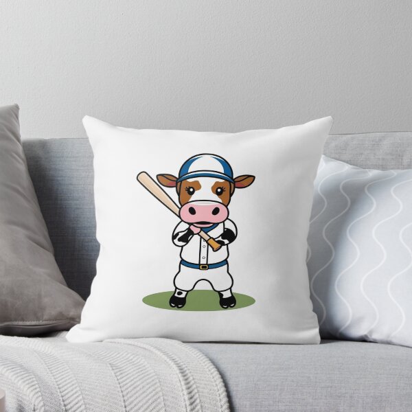 Item preview, Cow Playing Baseball designed and sold by Majestic Paws.